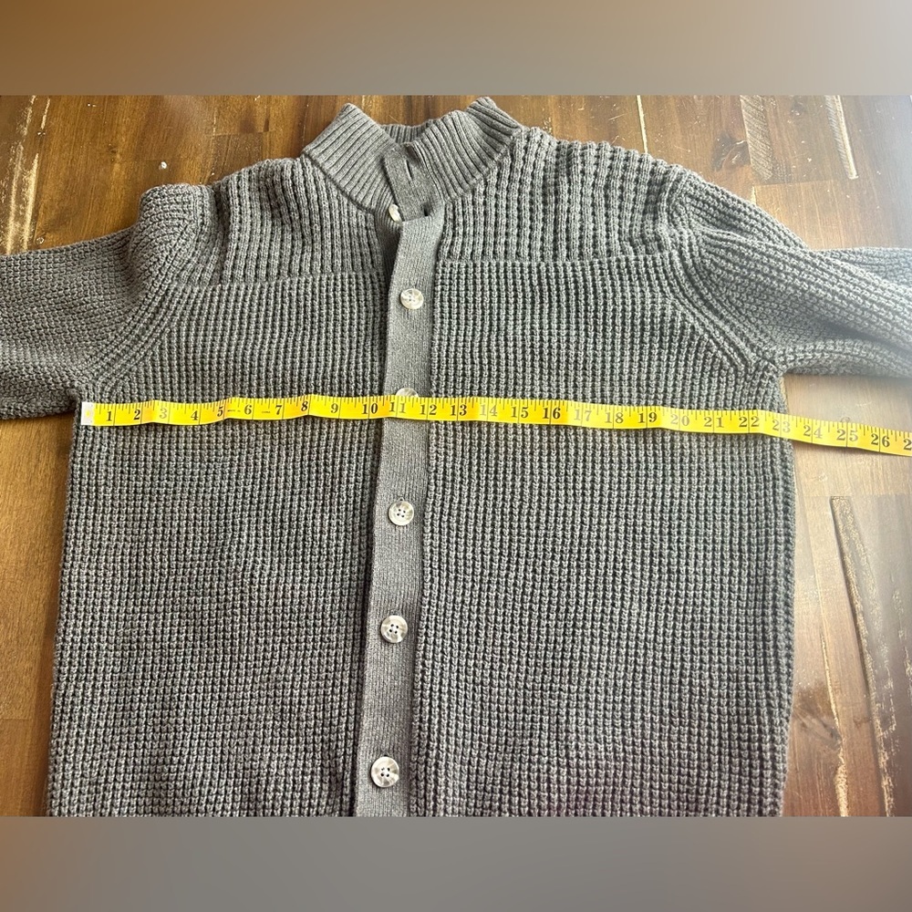 Men's Charter Club chunky Gray Button-Up Sweater size XL academia grandpa core - Picture 8 of 11